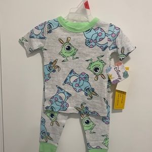 Disney Monster Inc 2 Piece Pajama Set includes Top and Pants size 2T.